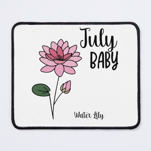 Item preview, Born in July Water Lily Birthday Birth Month Flower designed and sold by ArtVibeStudios.