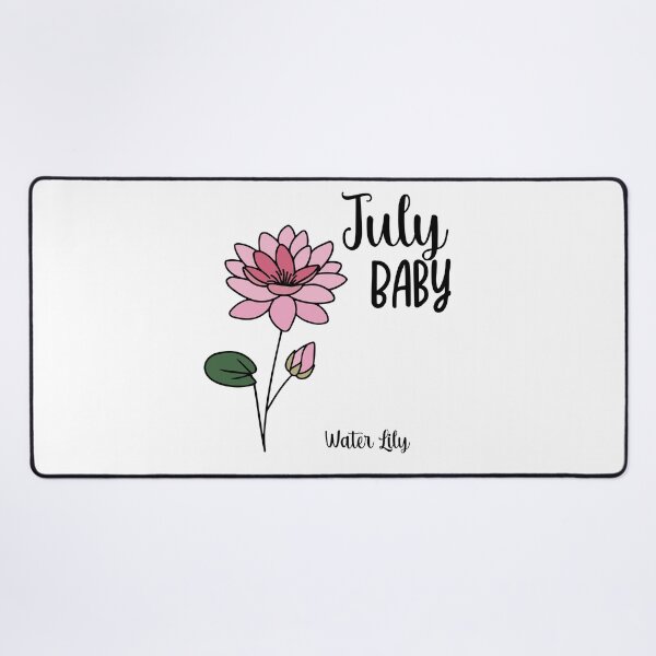 Item preview, Born in July Water Lily Birthday Birth Month Flower designed and sold by ArtVibeStudios.