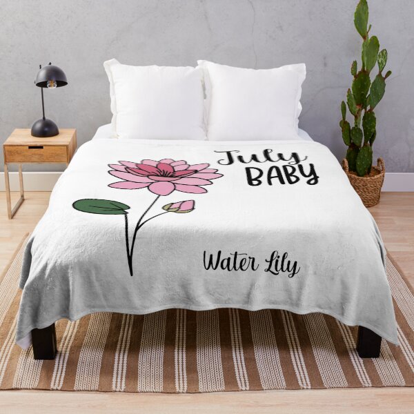 Item preview, Born in July Water Lily Birthday Birth Month Flower designed and sold by ArtVibeStudios.