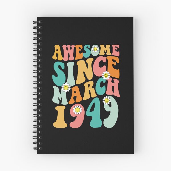 Item preview, Awesome Since March 1949 | Made In 1949 | Retro Groovy Birthday designed and sold by Christina-grich.