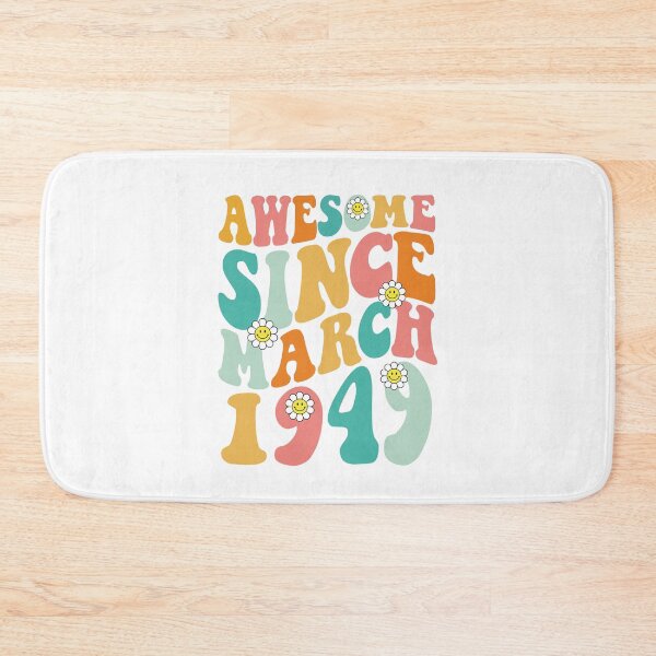 Item preview, Awesome Since March 1949 | Made In 1949 | Retro Groovy Birthday designed and sold by Christina-grich.