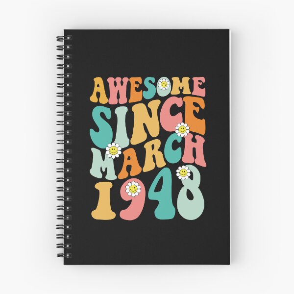 Item preview, Awesome Since March 1948 | Made In 1948 | Retro Groovy Birthday designed and sold by Christina-grich.