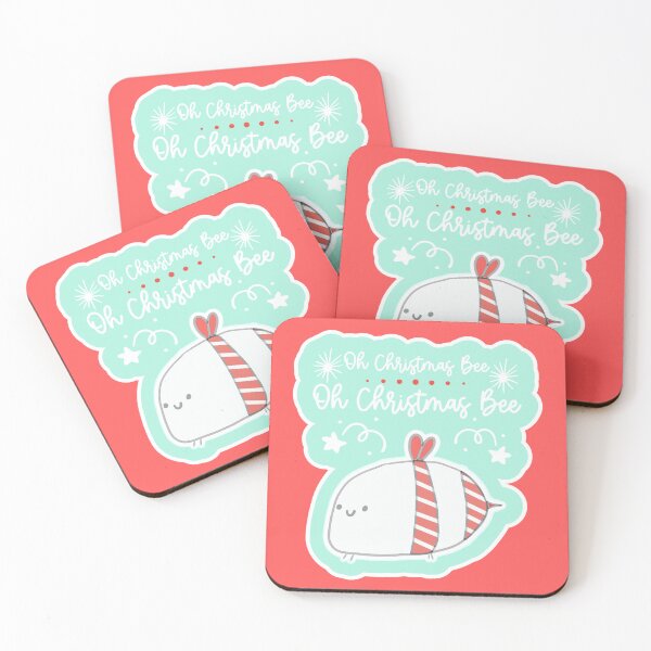 Item preview, Oh Christmas Bee Cute Kawaii Bee Holiday Time designed and sold by Renata illustrata.