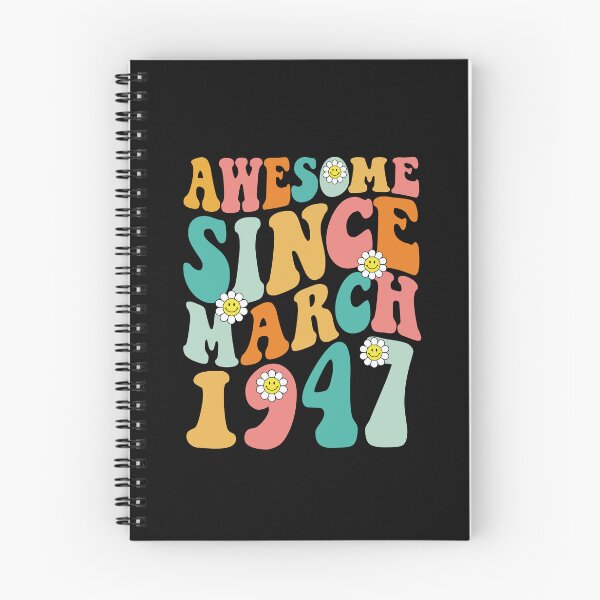 Item preview, Awesome Since March 1947 | Made In 1947 | Retro Groovy Birthday designed and sold by Christina-grich.