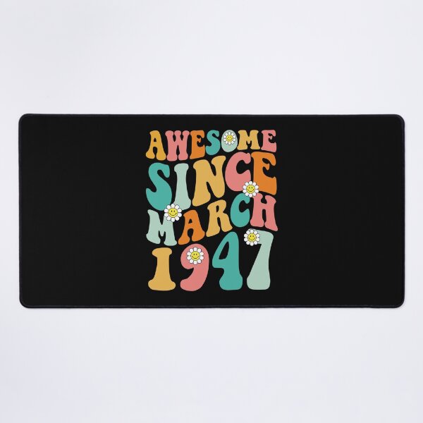 Item preview, Awesome Since March 1947 | Made In 1947 | Retro Groovy Birthday designed and sold by Christina-grich.