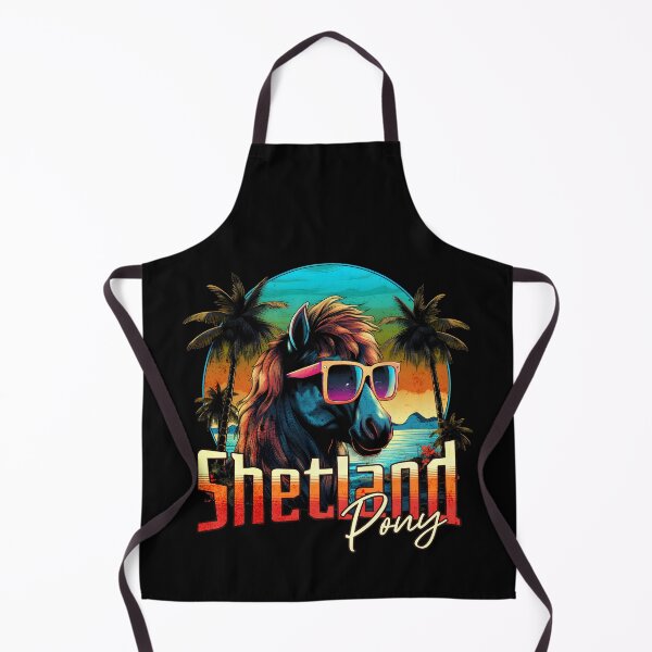 Item preview, Retro Wave Shetland Pony Horse Vibes Palm Design designed and sold by RedDesignSyc.