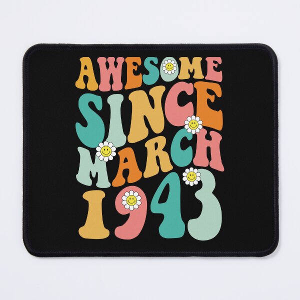 Item preview, Awesome Since March 1943 | Made In 1943 | Retro Groovy Birthday designed and sold by Christina-grich.