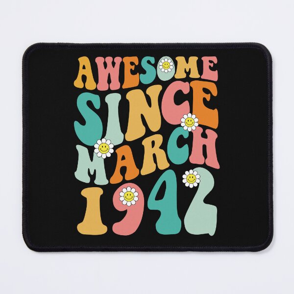 Item preview, Awesome Since March 1942 | Made In 1942 | Retro Groovy Birthday designed and sold by Christina-grich.