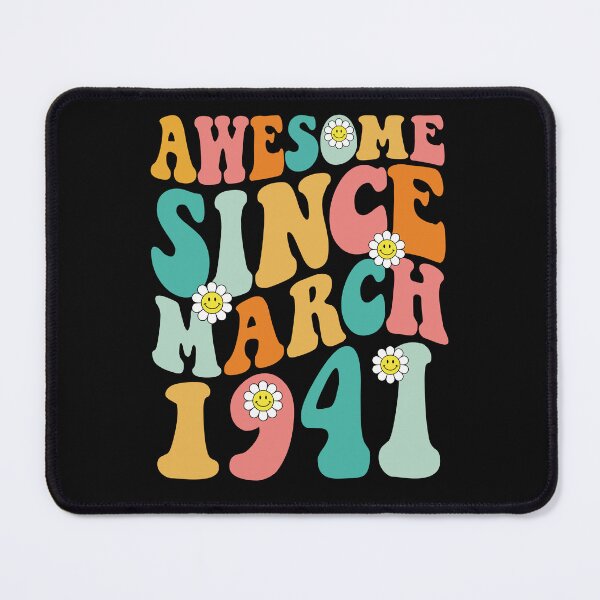 Item preview, Awesome Since March 1941 | Made In 1941 | Retro Groovy Birthday designed and sold by Christina-grich.