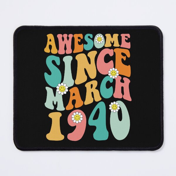Item preview, Awesome Since March 1940 | Made In 1940 | Retro Groovy Birthday designed and sold by Christina-grich.
