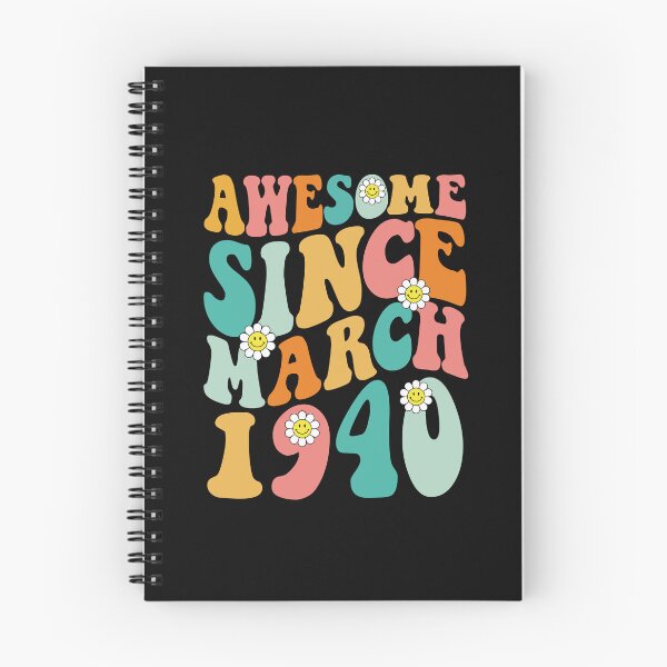 Item preview, Awesome Since March 1940 | Made In 1940 | Retro Groovy Birthday designed and sold by Christina-grich.