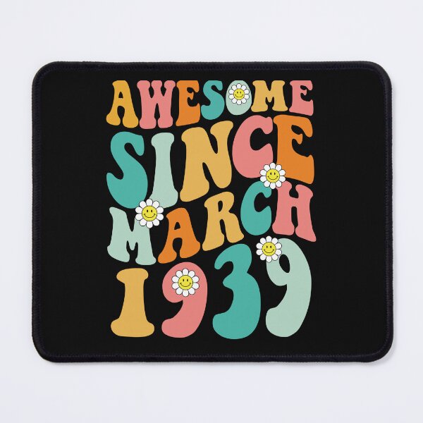 Item preview, Awesome Since March 1939 | Made In 1939 | Retro Groovy Birthday designed and sold by Christina-grich.