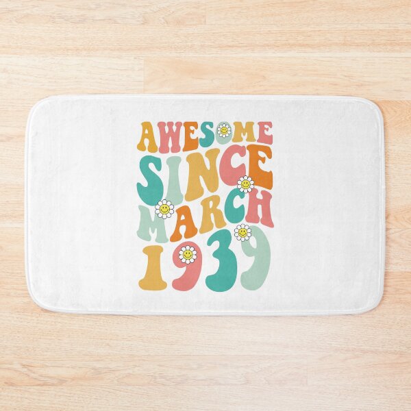 Item preview, Awesome Since March 1939 | Made In 1939 | Retro Groovy Birthday designed and sold by Christina-grich.
