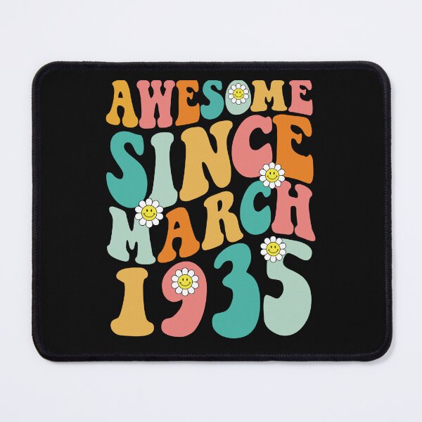 Item preview, Awesome Since March 1935 | Made In 1935 | Retro Groovy Birthday  designed and sold by Christina-grich.
