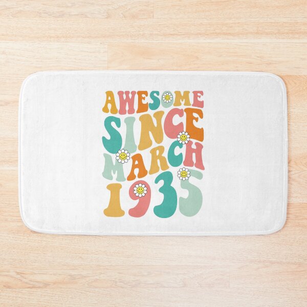 Item preview, Awesome Since March 1935 | Made In 1935 | Retro Groovy Birthday  designed and sold by Christina-grich.