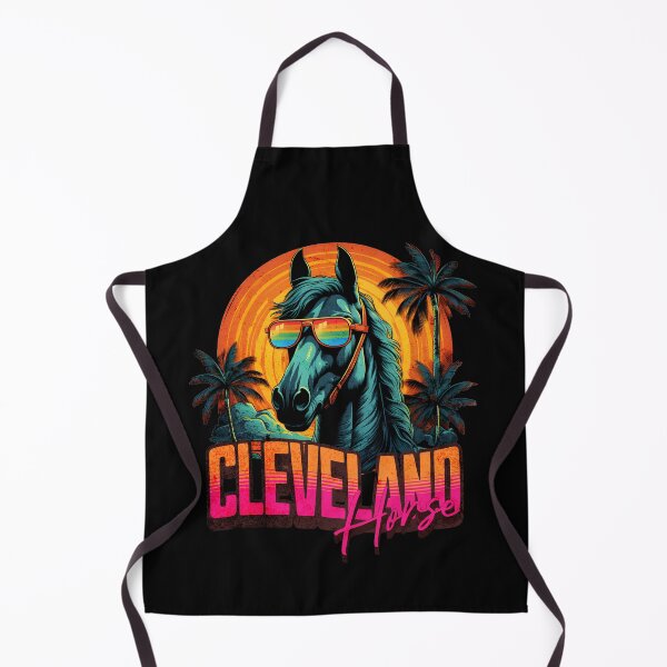 Item preview, Retro Wave Rainbow Cleveland Horse Vibes designed and sold by RedDesignSyc.