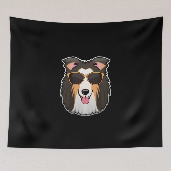 Item preview, Collie in Cool Sunglasses designed and sold by CUTEDOGGIEZ.