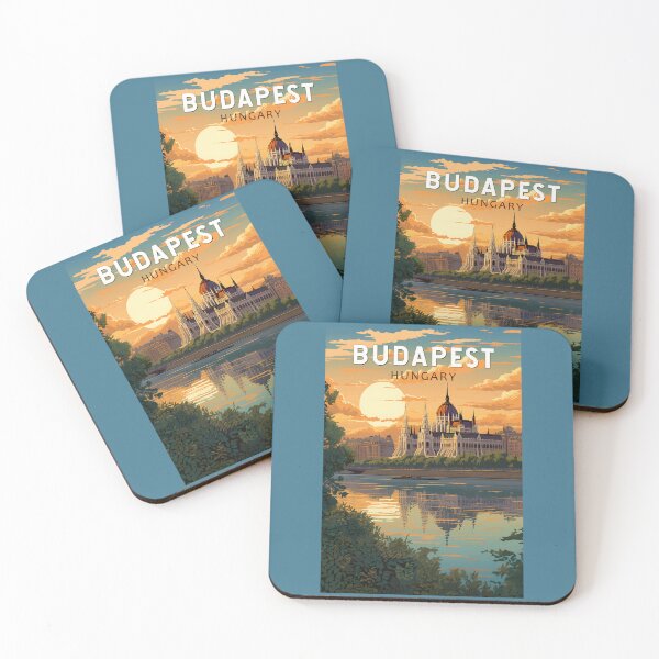 Item preview, Budapest Hungary Travel Art Vintage designed and sold by KrisSidDesigns.