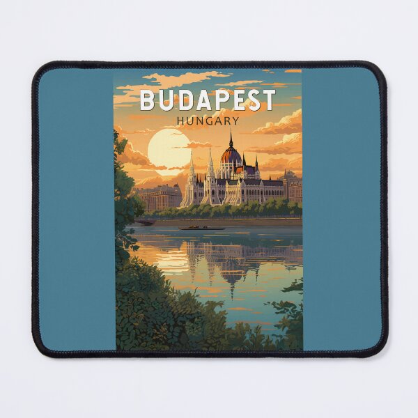Item preview, Budapest Hungary Travel Art Vintage designed and sold by KrisSidDesigns.