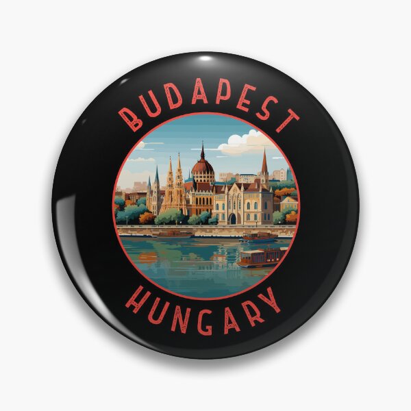 Item preview, Budapest Hungary Retro Distressed Circle designed and sold by KrisSidDesigns.