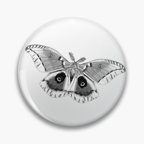 Item preview, Io moth in black and white  designed and sold by ZoieLynn37.