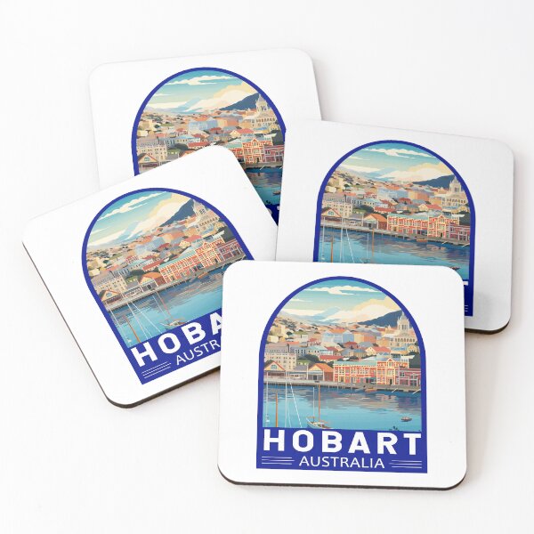 Item preview, Hobart Australia Travel Art Emblem designed and sold by KrisSidDesigns.