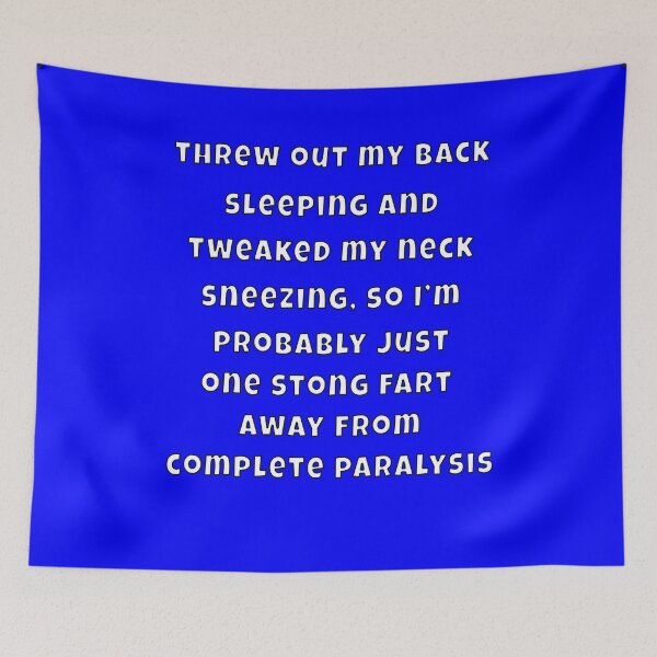 Item preview, Senior Citizen Funny Humor Threw Out My Back Sleeping And Tweaked My Neck Sneezing, designed and sold by fantasticdesign.