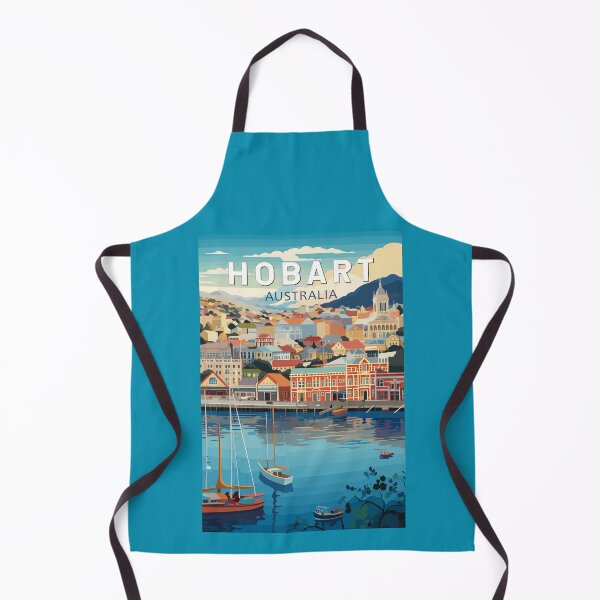Item preview, Hobart Australia Travel Art Vintage designed and sold by KrisSidDesigns.