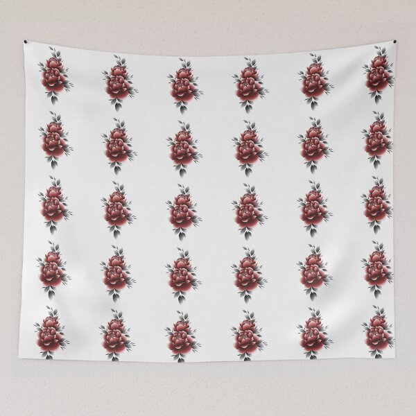 Item preview, red peonies designed and sold by Surreal Ilustra.