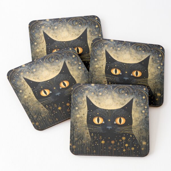 Item preview, abstract art print of a detailed cat print designed and sold by dcrc.