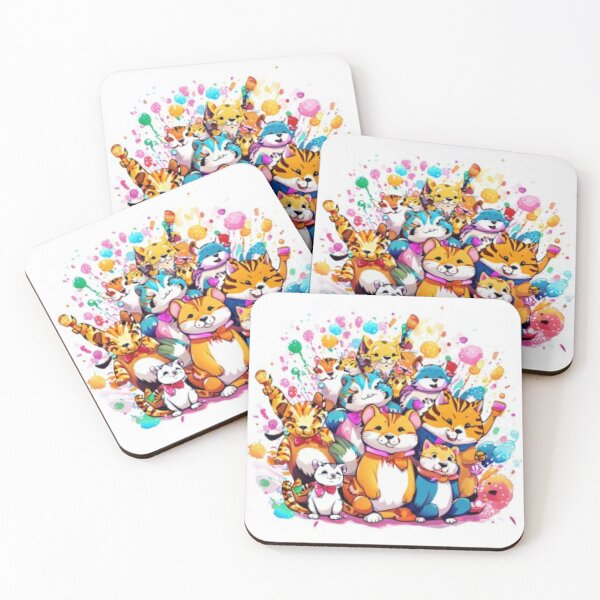 Item preview, Cute pets Partying designed and sold by Art Genix.