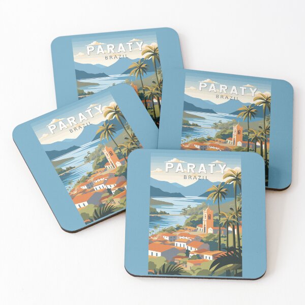 Item preview, Paraty Brazil Travel Art Vintage designed and sold by KrisSidDesigns.