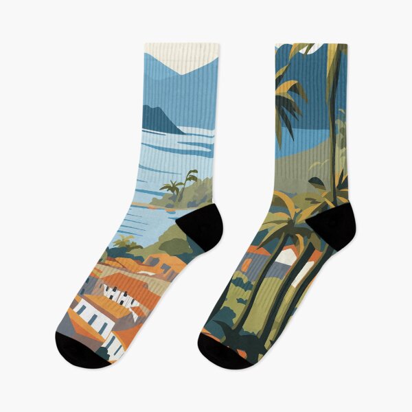 Item preview, Paraty Brazil Travel Art Vintage designed and sold by KrisSidDesigns.