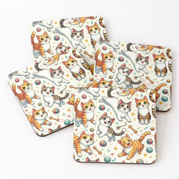 Item preview, Playful Kittens Print - Chic Chat Créations Ref.081 designed and sold by ChicChat.
