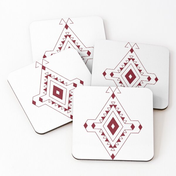 Item preview, Romanian folk inspired design red designed and sold by CreativeSpiral.