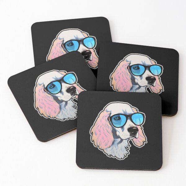 Item preview, English Setter in Cool Sunglasses designed and sold by CUTEDOGGIEZ.