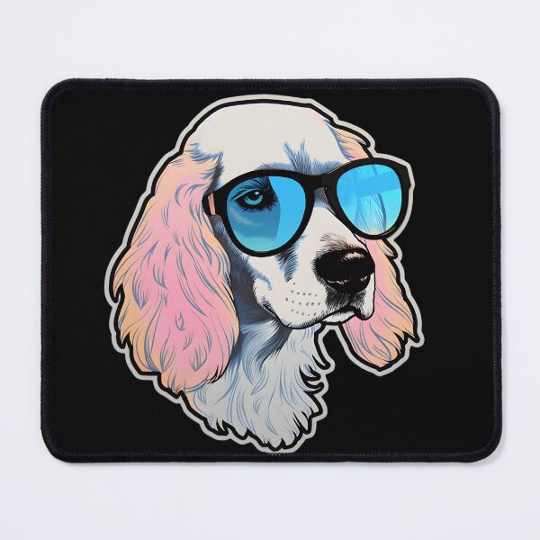 Item preview, English Setter in Cool Sunglasses designed and sold by CUTEDOGGIEZ.