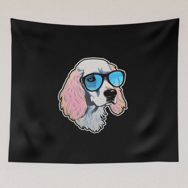 Artikelvorschau, Englischer Setter Mit Cooler Sonnenbrille entworfen und verkauft von CUTEDOGGIEZ.