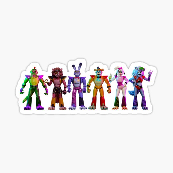 Pack Stickers Ballora, Chica, Freddy and Foxy fnaf SL Magnet for Sale by  akaruiyumme