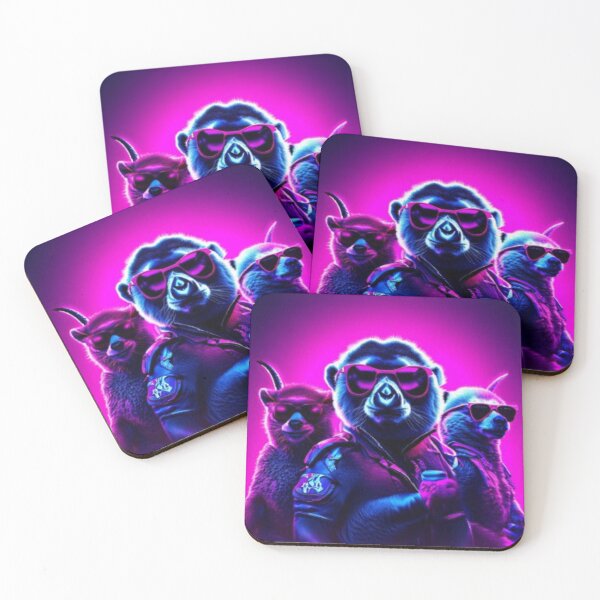 Item preview, Edgy Animal Trio: Neon Characters designed and sold by Art Genix.