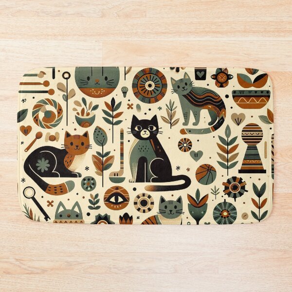 Item preview, Egyptian Kittens Print - Chic Chat Créations Ref.084 designed and sold by ChicChat.