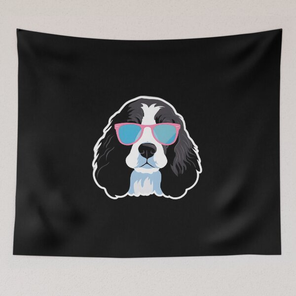 Artikelvorschau, English Springer Spaniel Mit Cooler Sonnenbrille entworfen und verkauft von CUTEDOGGIEZ.