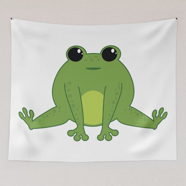 Item preview, Funny green cartoon cute thick frog designed and sold by NataliaVVV.