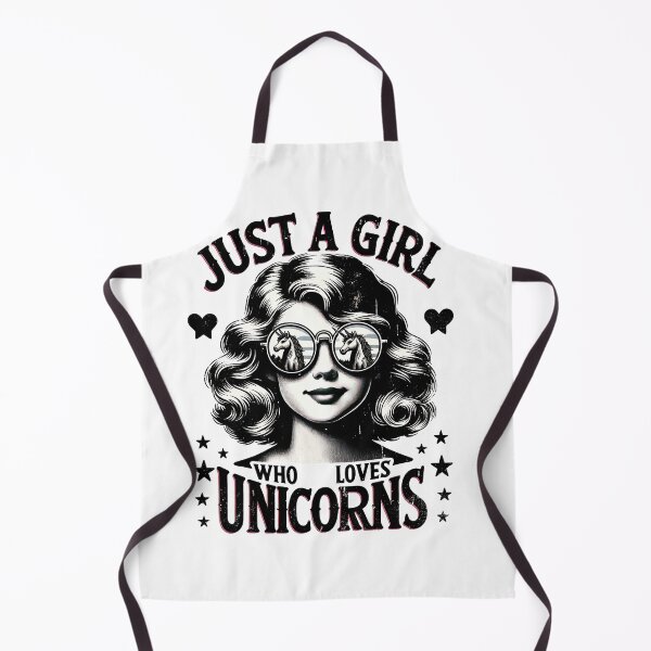 Item preview, Retro Girl Loves Unicorns - Vintage Unicorn Reflection designed and sold by MAPDDesigns.