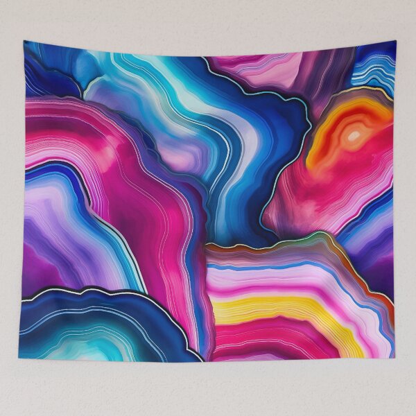 Item preview, Rainbow agate inspired design I designed and sold by TheLandsOfMagic.
