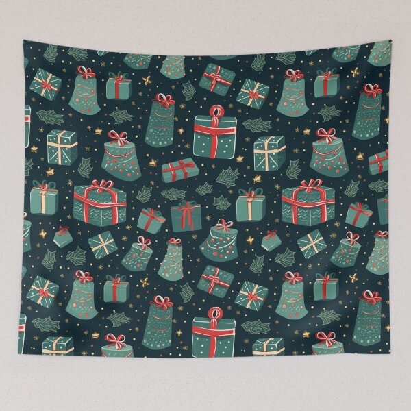 Item preview, Christmas seamless pattern gift, parcel and packages designed and sold by mliotard.