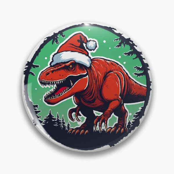 Item preview, Dinasour with a Santa cap celebrating christmas designed and sold by Metalsaga.