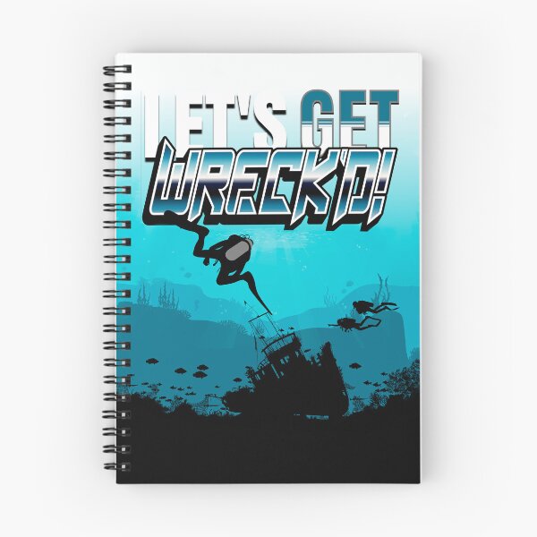 Item preview, Let's Get Wrecked Diving Vacation Break Scuba Diving Message Distressed designed and sold by RainbowGuacamol.
