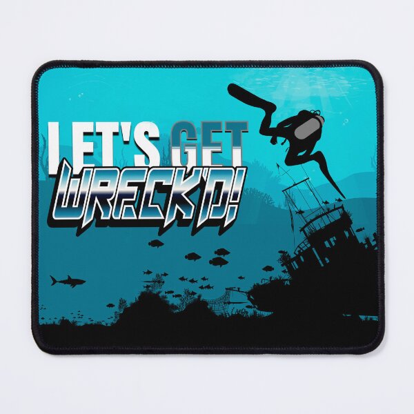 Item preview, Let's Get Wrecked Diving Vacation Break Scuba Diving Message Distressed designed and sold by RainbowGuacamol.