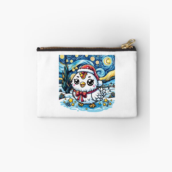 Item preview, Van Gogh Starry Night Style Kawaii Chicken Cat For Christmas designed and sold by CandyDroidMerch.